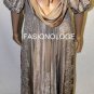 $1,088 New BCBG Runway Max Azria Silk Trufle Embroidered Cocktail Dress Gown XXS