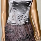 $550 New BCBG Runway Max Azria Corset Silk Organza Lavender Cocktail Dress ~0~
