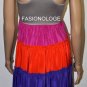 $248 New BCBG Max Azria "Blix" Bright Color-Block Cocktail Party Dress L