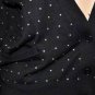 $198 New BCBG Max Azria Black Stud Button Down Silk Knit Cardigan Sweater M