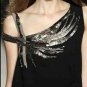 $568 New BCBG Max Azria Runway Black Beaded Cocktail Party Gown M