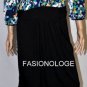 $198 New Max&Cleo by BCBG Mariner Blue Stretch Belted Jersey Party Dress L