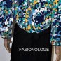 $198 New Max&Cleo by BCBG Mariner Blue Stretch Belted Jersey Party Dress L