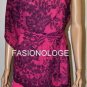 $268 New BCBG Max Azria "Leia" Begonia Lace Print Cocktail Party Dress NWT L