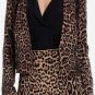 $178 New BCBG Max Azria "Roz" Camel Cheetah Print Cardigan Sweater S