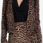 $178 New BCBG Max Azria "Roz" Camel Cheetah Print Cardigan Sweater S