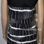 $238 New BCBG Max Azria "Diana" Charcol Tiered Cocktail Party Dress S