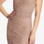 $268 New BCBG Max Azria " Malinda" Lt Taupe Rose Ruched Cocktail Party Dress 8