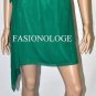$328 New BCBG Max Azria Green Strapless Ruffle 100% Silk Cocktail Party Dress 2P