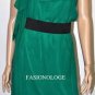 $328 New BCBG Max Azria Green Strapless Ruffle 100% Silk Cocktail Party Dress 2P