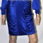 $248 New BCBG Max Azria Blue Sapphire Shirred Stretch Jersey Party Dress XXS
