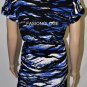$298 New BCBG Max Azria Lark Spur Blue 100% Silk Shift Party Dress S