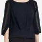 $278 New BCBG Max Azria "Marlene" Black Studded Cocktail Party Top M