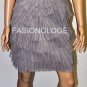 $348 New BCBG Max Azria Hazelnut Strapless Tiered Satin Tulle Cocktail Dress 12