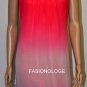 $288 New BCBG Max Azria Raspberry Ombre Jewel Silk Cocktail Party Dress 8