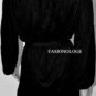 $418 New BCBG Max Azria Black 100% Cashmere Gold Knit Cocktail Sweater Dress XS