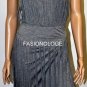 $218 New BCBG Max Azria Heather Grey Modal Fringe Cocktail Party Dress M