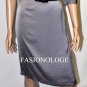 $218 New BCBG Max Azria Grey One Shoulder Jewel Satin Cocktail Party Dress M