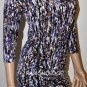$288 New BCBG Max Azria Jersey Zipper Print Party Dress L
