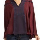 $138 New BCBG Max Azria "Kaiya" Deep Port Dolman Party Shirt Top XS/S