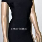 $298 New BCBG Max Azria Black Textured Bandage Short Power Party Dress L