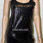 $248 New BCBG Max Azria Black Sequin Tank Sexy Little Black Party Dress XS