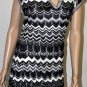 $208 New BCBG Max Azria Black Combo Silk Knit Party Dress XXS