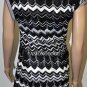 $208 New BCBG Max Azria Black Combo Silk Knit Party Dress XXS