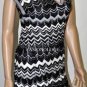 $208 New BCBG Max Azria Black Combo Silk Knit Party Dress XXS