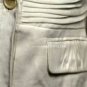 $238 New BCBG Max Azria "Murphy" White Cotton Ruched One Button Jacket L
