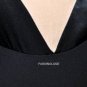 $698 New Max Azria Black Chain Organza  Woven Evening Long Dress Gown NWT L