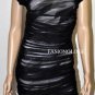 $378 New BCBG Max Azria Black Mesh Ruched Party Cocktail Dress S