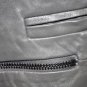 $518 New BCBG Maz Azria Grey Lead Leather Crop Motorcycle Coat Jacket L