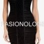 $348 New BCBG Max Azria Black Lace Embroidered Strapless Party Dress 6