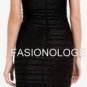 $348 New BCBG Max Azria Black Lace Embroidered Strapless Party Dress 6