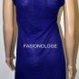 $218 New BCBG Max Azria Dregal Blue Linen Knit Cocktail Party Dress S
