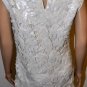 $488 New BCBG Max Azria White Sequin Crochet Cut Out Short Cocktail Dress S