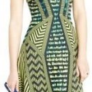 $248 New BCBG Max Azria "Arista" Tide Combo Silk Cocktail Sweater Dress NWT XS
