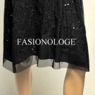 $188 New BCBG Max Azria Black Sequin Tulle Wrap Party Skirt S