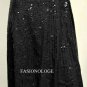 $188 New BCBG Max Azria Black Sequin Tulle Wrap Party Skirt S