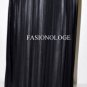 $218 NWT BCBG Max Azria Pleated Satin Chiffon Black Long Party Skirt L