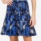 $228 New BCBG Max Azria Blue Combo Rossy Jacquard Power Skirt M