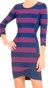 $368 New BCBG Max Azria "Kendall" Navy Bandage Cocktail Party Power Dress XXS