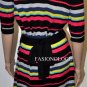 $238 New BCBG Max Azria "Elia" Black Silk Cotton Knit Party Sweater Dress M