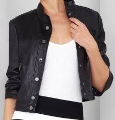 $498 New BCBG Max Azria Black Soft  Leather Motorcycle Coat Jacket XXS