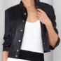 $498 New BCBG Max Azria Black Soft  Leather Motorcycle Coat Jacket XXS