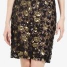 $328 New BCBG Max Azria "Dorshea" Black Sequin Cocktail Party Skirt M