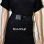 $268 New BCBG Max Azria Cashmere Wool Black Ruffle Knit Sweater Dress XS