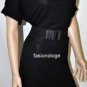 $268 New BCBG Max Azria Cashmere Wool Black Ruffle Knit Sweater Dress XS