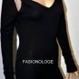 $238 New BCBG Max Azria Black Rayon Blend Sweater M